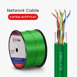 elv cable products range network cable cag5e cable cat6 cable cat6a cable cat7 cable cat8 cable ethernet cable fiber cable ftth cable outdoor cable 23 awg 4 pair Cat6a U-Utp Lift Flat Cable Green Color
