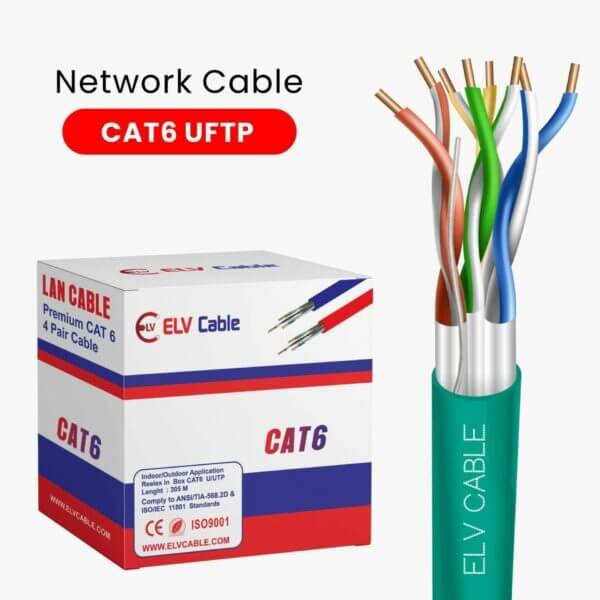 Cat6 U-Ftp ethernet cable 305M Aqua Color