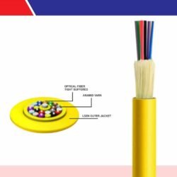 8core Sm Indoor Tight Buffered Fiber Optic Cable Lszh G.652d